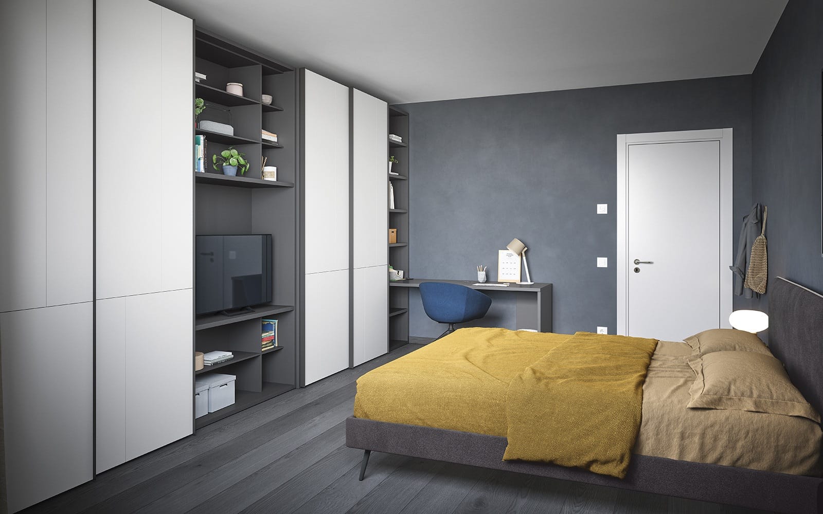 Kast_italiaans-design_met_tv-element_en_buro_antraciet_slaapkamer