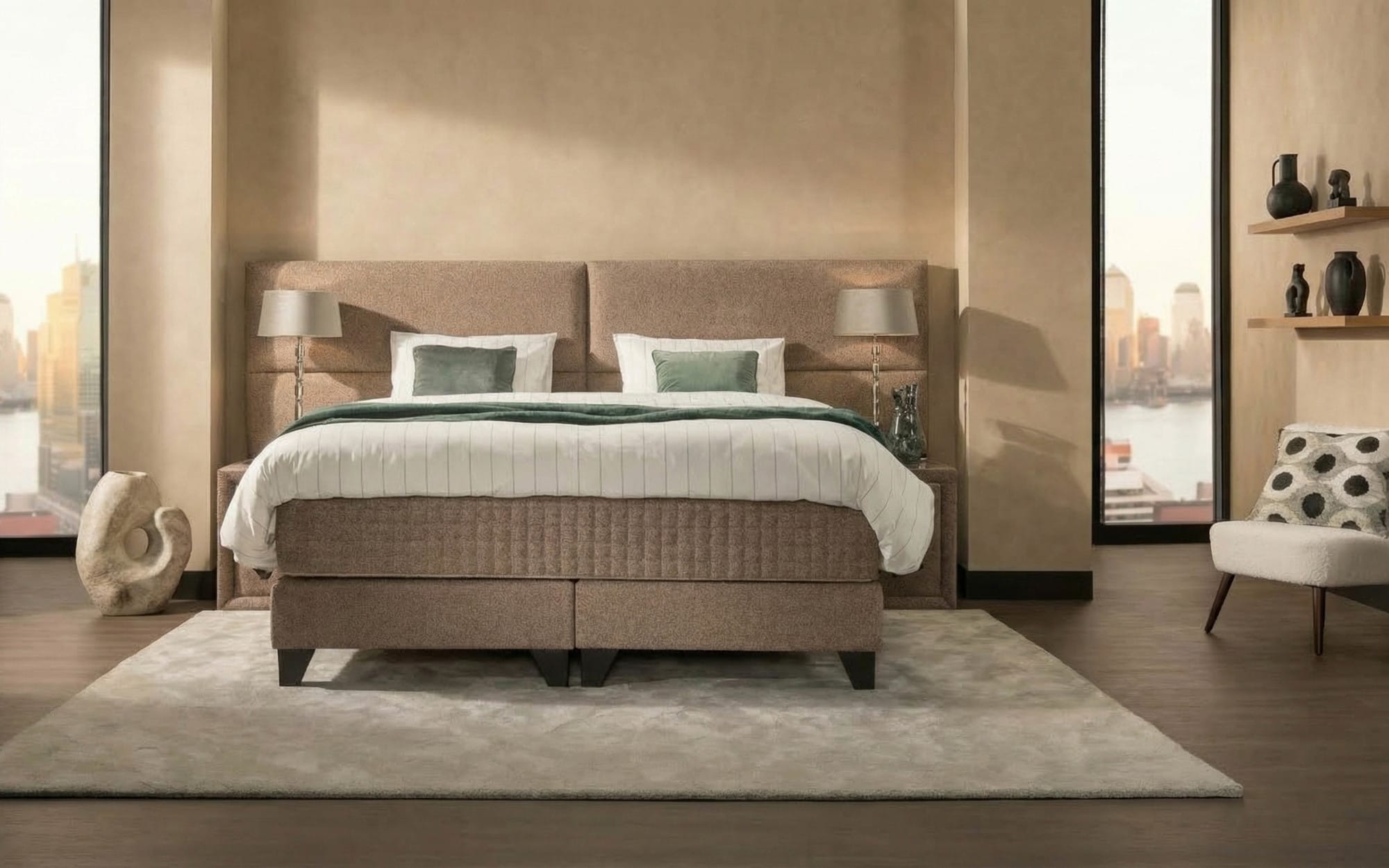 Serta Brut boxspring met oversized hoofdbord +110 cm – Premium Series
